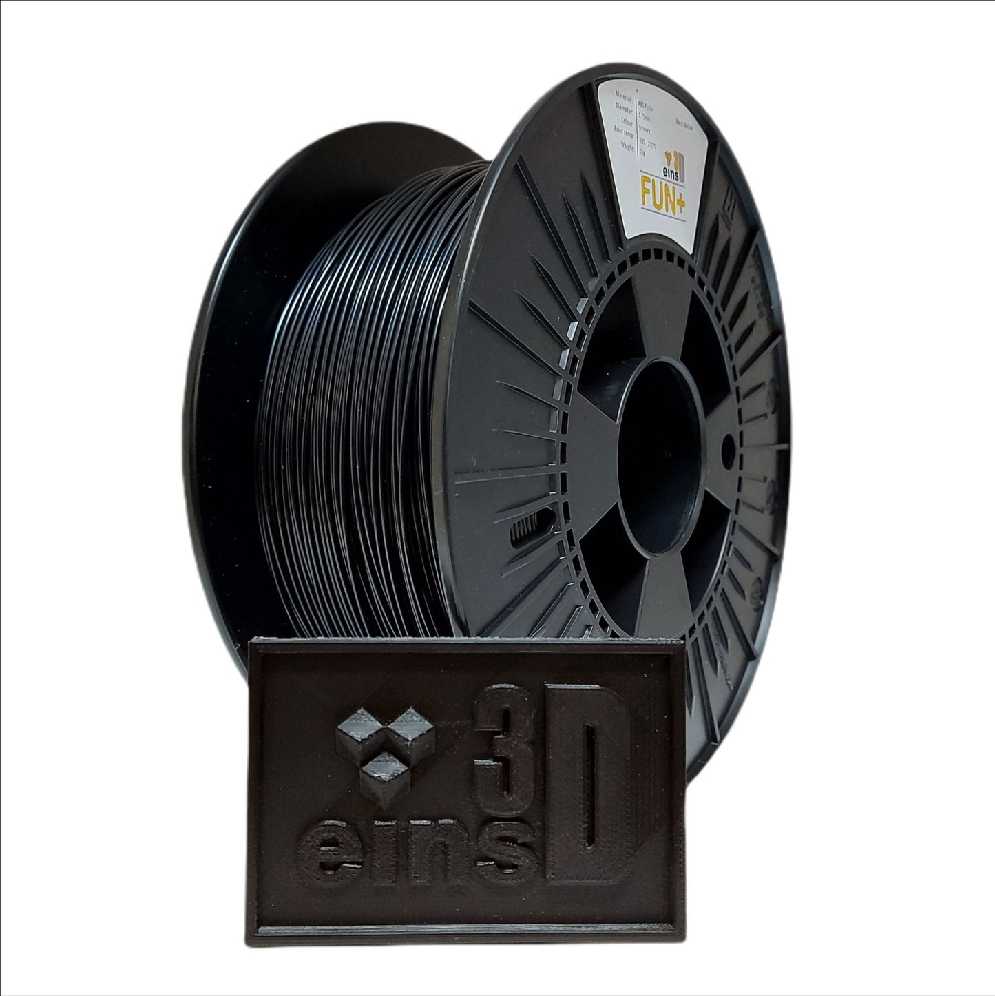 PLA Fun+ Filament 1,75mm schwarz 1000 g - ca. RAL 9017