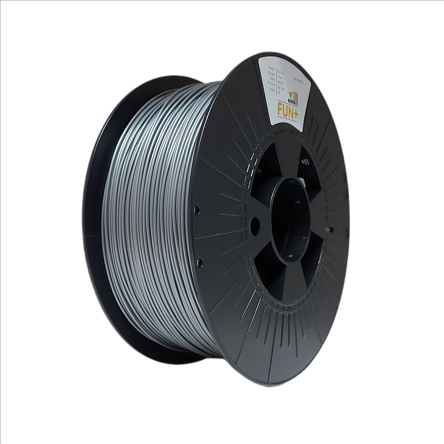 PLA Fun+ Filament 1,75mm silbergrau